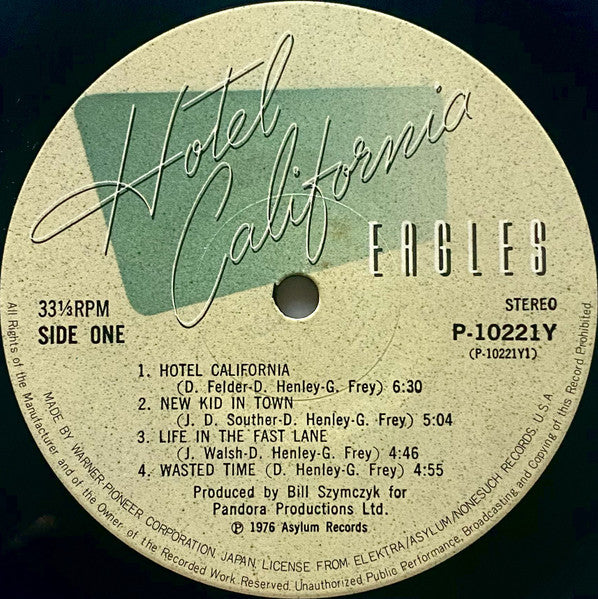 Eagles - Hotel California (Vinyl, LP, Album, Stereo)