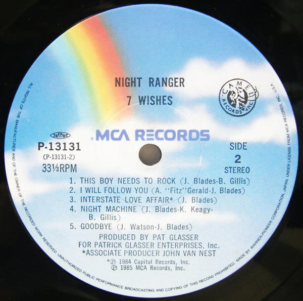 Night Ranger - 7 Wishes (Vinyl, LP, Album, Stereo)