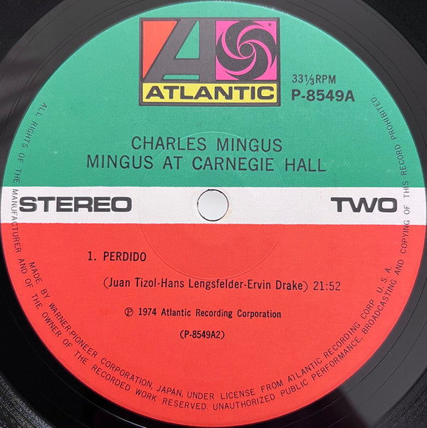 Charles Mingus - Mingus At Carnegie Hall (Vinyl, LP, Album, Stereo) Near Mint (NM or M-) / Very Good Plus (VG+)