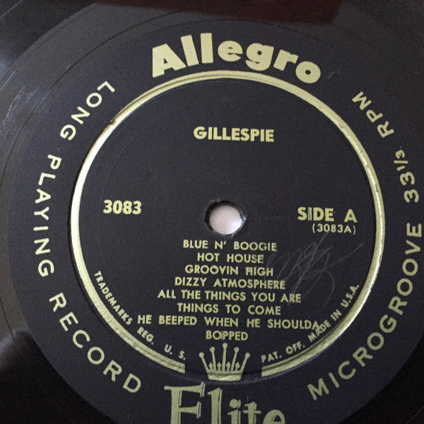 Dizzy Gillespie - Dizzy Gillespie (Vinyl, LP, Compilation, Mono) Very Good (VG) / Good Plus (G+)