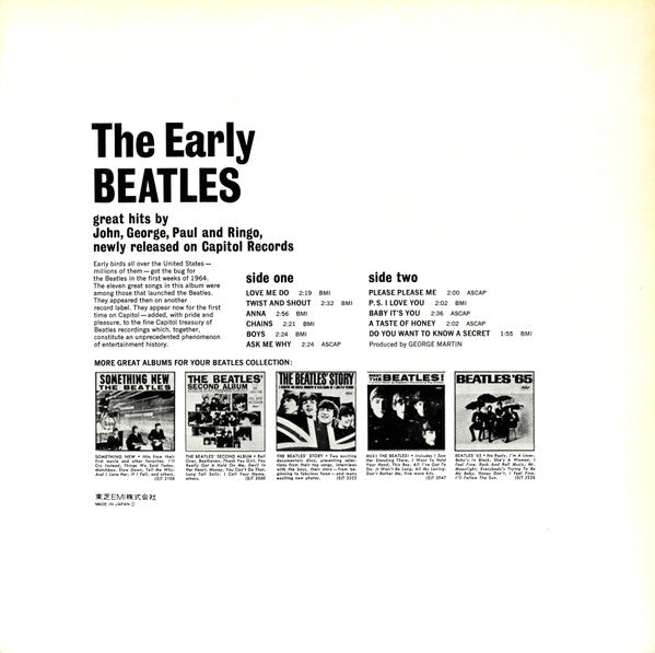 The Beatles - The Early Beatles (Vinyl, LP, Album, Compilation, Rei...