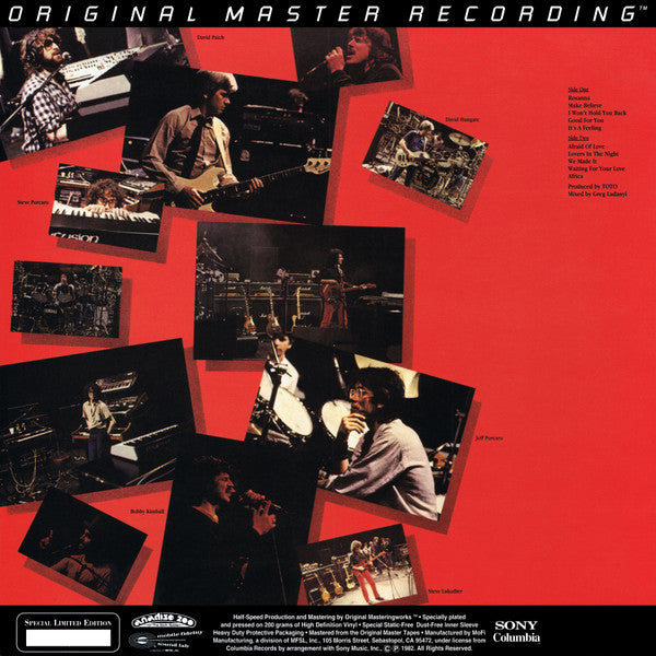 Toto - Toto IV (Vinyl, LP, Album, Remastered) Near Mint (NM or M-) / Near Mint (NM or M-)