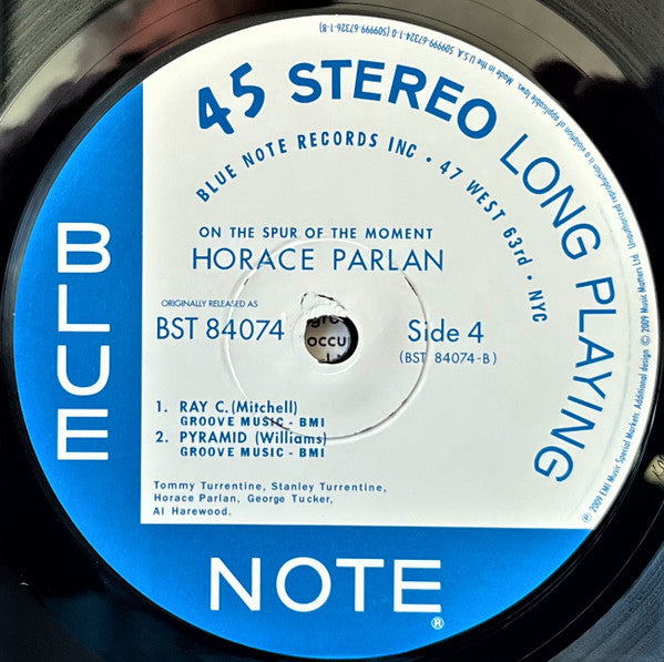 Horace Parlan - On The Spur Of The Moment (2xVinyl, LP, 45 RPM, Album, Limited Edition, Numbered, Reissue, Stereo) Very Good Plus (VG+) / Near Mint (NM or M-)