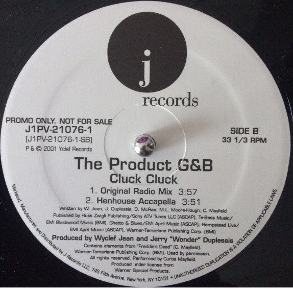 The Product G&B - Cluck Cluck (Vinyl, 12", 33 ⅓ RPM, Promo) Very Good Plus (VG+) / Very Good (VG)