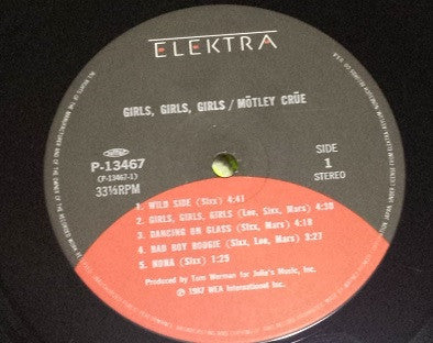Mötley Crüe - Girls, Girls, Girls (Vinyl, LP, Album)