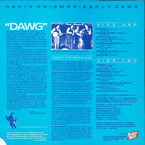 David Grisman - Early Dawg (Vinyl, LP, Album) Very Good (VG) / Very Good Plus (VG+)