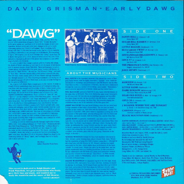 David Grisman - Early Dawg (Vinyl, LP, Album) Very Good (VG) / Very Good (VG)