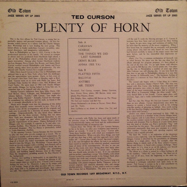 Ted Curson - Plenty Of Horn (Vinyl, LP, Album, Reissue)