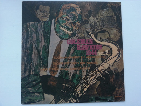 Coleman Hawkins - 1944 Vol. 2 (Vinyl, LP, Compilation, Mono) Very Good Plus (VG+) / Good Plus (G+)
