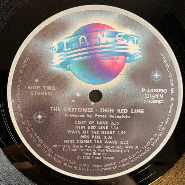 The Cretones - Thin Red Line (Vinyl, LP, Album, Stereo) Near Mint (NM or M-) / Very Good Plus (VG+)