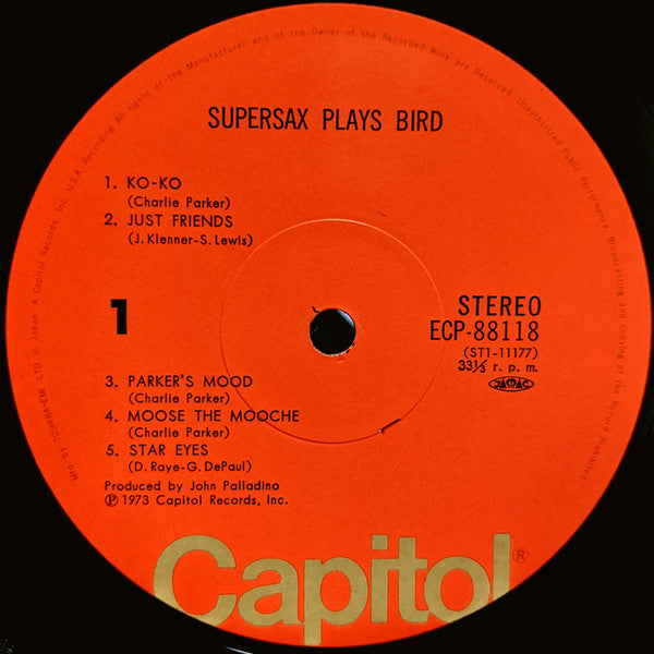 Supersax - Supersax Plays Bird (Vinyl, LP, Album)