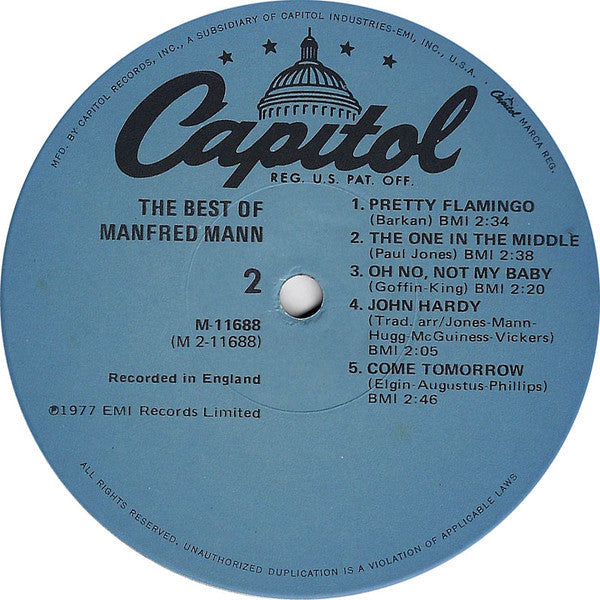 Manfred Mann - The Best Of Manfred Mann (Vinyl, LP, Compilation, Reissue) Very Good (VG) / Very Good (VG)