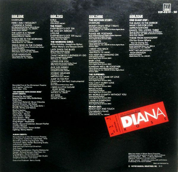 Diana Ross - An Evening With Diana Ross (Vinyl, LP, Album)