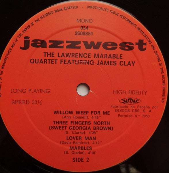 The Lawrence Marable Quartet - Tenorman (Vinyl, LP, Album, Reissue, Mono) Very Good Plus (VG+) / Near Mint (NM or M-)