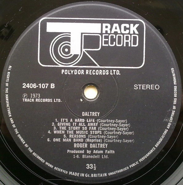 Roger Daltrey - Daltrey (Vinyl, LP, Album) Good Plus (G+) / Very Good (VG)