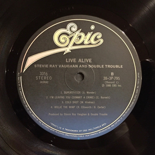 Stevie Ray Vaughan & Double Trouble - Live Alive (2xVinyl, LP, Album, Stereo) Near Mint (NM or M-) / Very Good Plus (VG+)