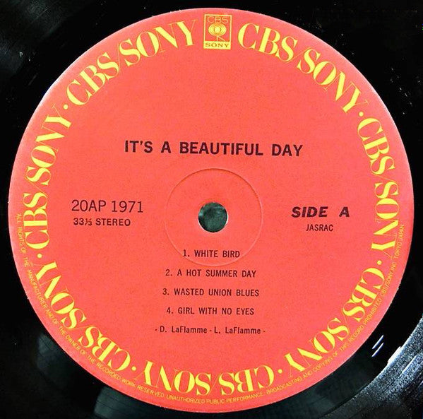 It's A Beautiful Day - It's A Beautiful Day (Vinyl, LP, Album, Reissue, Stereo) Very Good Plus (VG+) / Very Good Plus (VG+)