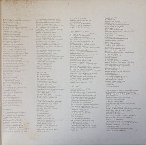 Bruce Springsteen - Born To Run (Vinyl, LP, Album, Stereo) Near Mint (NM or M-) / Very Good (VG)