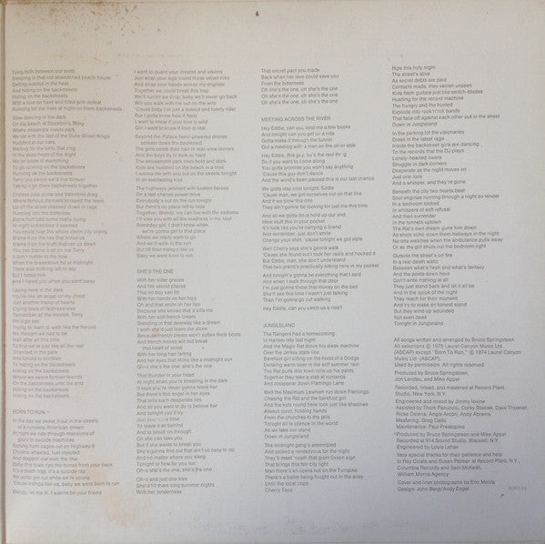 Bruce Springsteen - Born To Run = 明日なき暴走 (Vinyl, LP, Album, Stereo)
