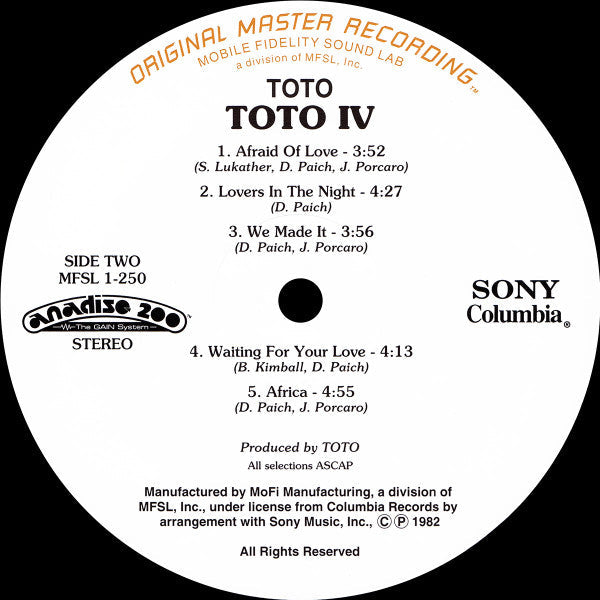 Toto - Toto IV (Vinyl, LP, Album, Remastered) Near Mint (NM or M-) / Near Mint (NM or M-)