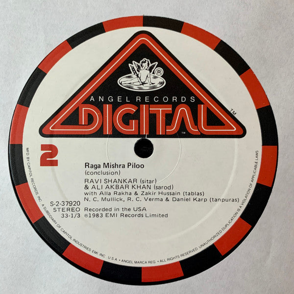 Ravi Shankar - Raga Mishra Piloo (Duet For Sitar & Sarod) (Vinyl, LP, Album, Stereo) Very Good (VG) / Very Good (VG)