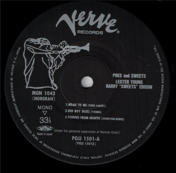 Lester Young - Pres & Sweets (Vinyl, LP, Album, Limited Edition, Reissue, Mono) Near Mint (NM or M-) / Very Good Plus (VG+)
