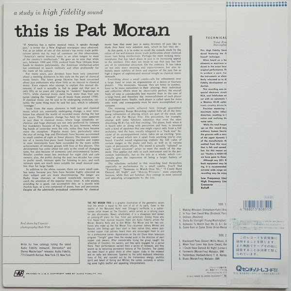 Pat Moran (2) - This Is Pat Moran (Vinyl, LP, Album, Limited Edition, Reissue, Stereo) Very Good Plus (VG+) / Very Good Plus (VG+)