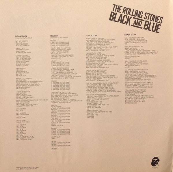 The Rolling Stones - Black And Blue (Vinyl, LP, Album, Stereo) Good Plus (G+) / Good (G)