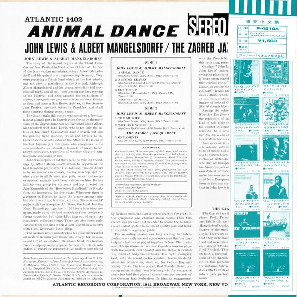 John Lewis (2) - Animal Dance (Vinyl, LP, Album, Limited Edition, R...