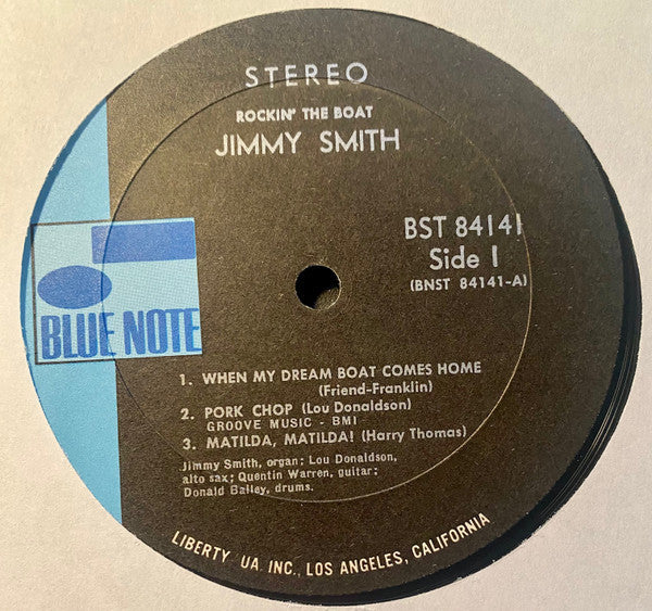 Jimmy Smith - Rockin' The Boat (Vinyl, LP, Album, Stereo, Repress) Very Good Plus (VG+) / Very Good (VG)