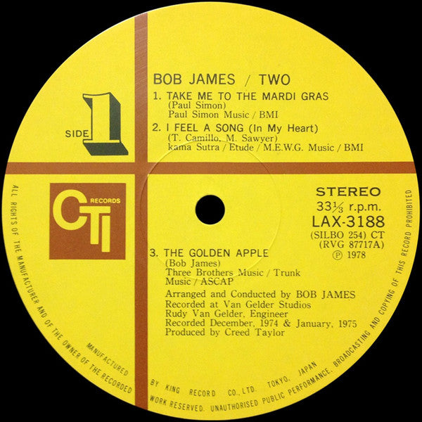 Bob James - Two (Vinyl, LP, Album, Limited Edition, Reissue, Stereo)