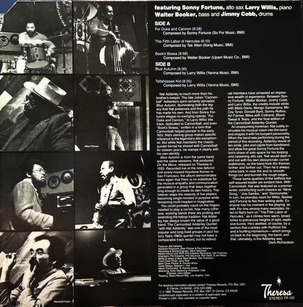 Nat Adderley Quintet - Blue Autumn (Vinyl, LP, Album)