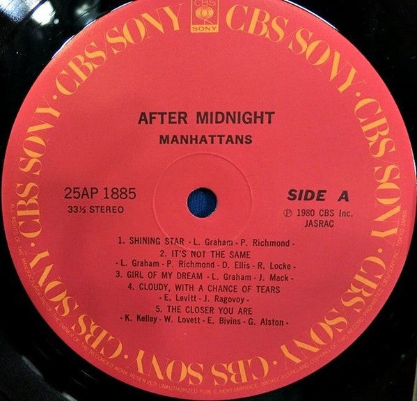 Manhattans - After Midnight (Vinyl, LP, Album)