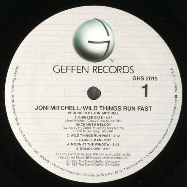 Joni Mitchell - Wild Things Run Fast (Vinyl, LP, Album, Limited Edition) Good Plus (G+) / Very Good (VG)