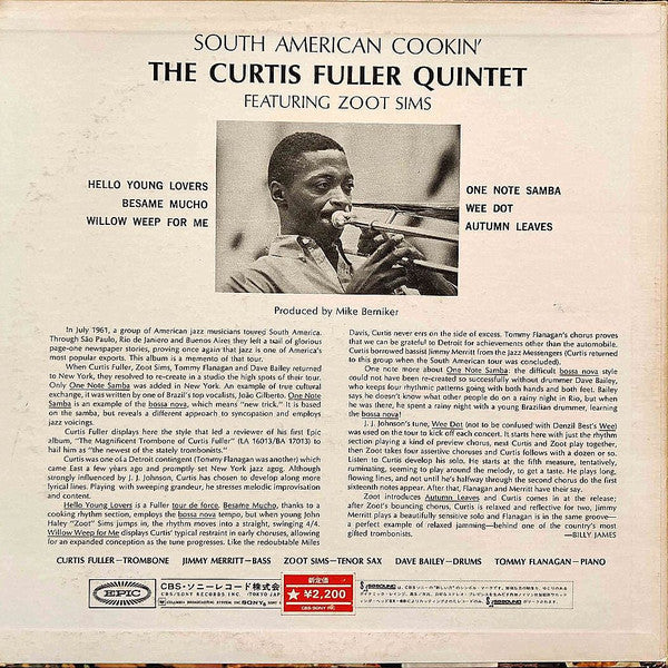 Curtis Fuller's Quintet - South American Cookin' (Vinyl, LP, Album, Reissue, Stereo) Very Good (VG) / Good Plus (G+)