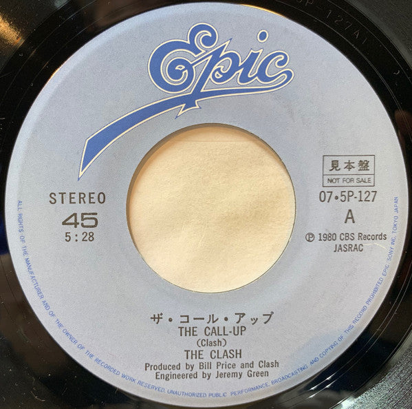 The Clash - The Call Up (Vinyl, 7", 45 RPM, Single, Promo) Near Mint (NM or M-) / Very Good (VG)
