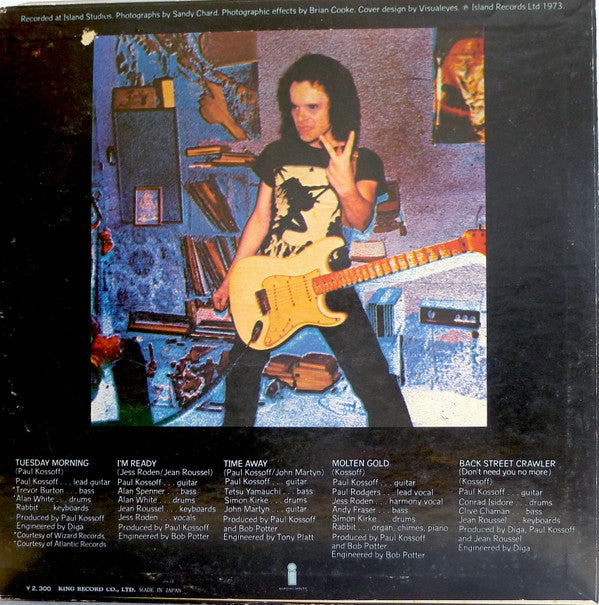 Paul Kossoff - Back Street Crawler (Vinyl, LP, Album) Very Good (VG) / Good Plus (G+)