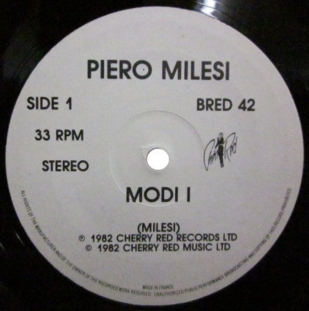 Piero Milesi - Modi (Vinyl, LP, Album) Near Mint (NM or M-) / Good Plus (G+)