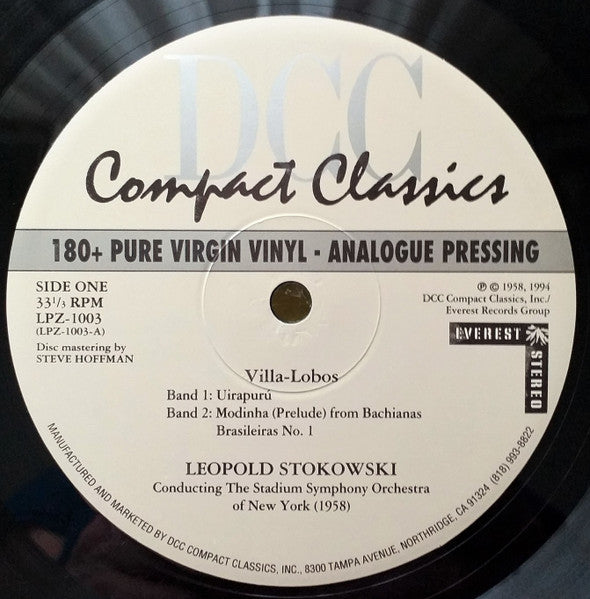 Heitor Villa-Lobos - Uirapurú , Modinha (Prelude) , Cinderella (Ballet Suite) (Vinyl, LP, Album, Reissue, Remastered, Stereo) Mint (M) / Mint (M)