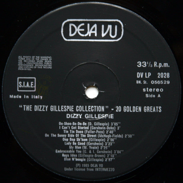 Dizzy Gillespie - The Dizzy Gillespie Collection - 20 Golden Greats (Vinyl, Compilation, LP) Good Plus (G+) / Good Plus (G+)