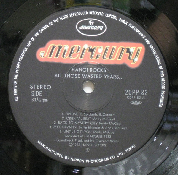 Hanoi Rocks - "All Those Wasted Years..." = Burning London Nights (2xVinyl, LP, Album) Very Good Plus (VG+) / Very Good Plus (VG+)