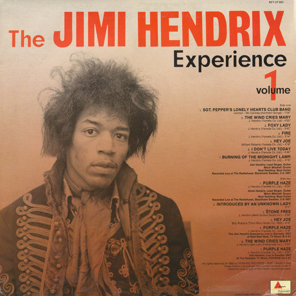 The Jimi Hendrix Experience - The Wild Man Of Pop Plays - Volume 1 (Vinyl, LP, Compilation, Unofficial Release) Very Good (VG) / Very Good Plus (VG+)