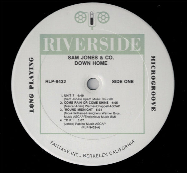 Sam Jones & Co. - Down Home (Vinyl, LP, Album, Reissue, Mono) Very Good Plus (VG+) / Near Mint (NM or M-)