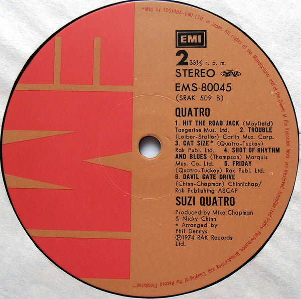 Suzi Quatro - Quatro (Vinyl, LP, Album)