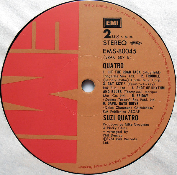 Suzi Quatro - Quatro (Vinyl, LP, Album)