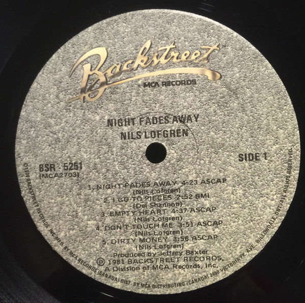Nils Lofgren - Night Fades Away (Vinyl, LP, Album) Very Good Plus (VG+) / Very Good Plus (VG+)