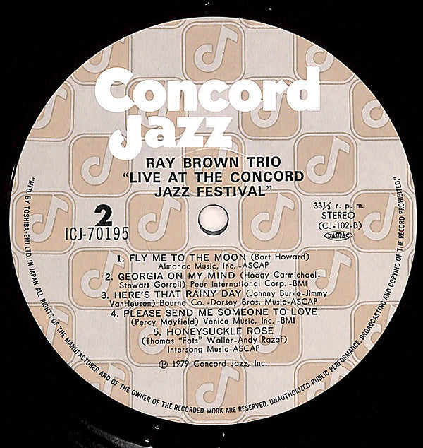 Ray Brown Trio - Live At The Concord Jazz Festival 1979 (Vinyl, LP,...