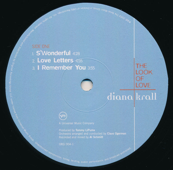 Diana Krall - The Look Of Love (2xVinyl, LP, Album, Reissue) Very Good (VG) / Very Good Plus (VG+)