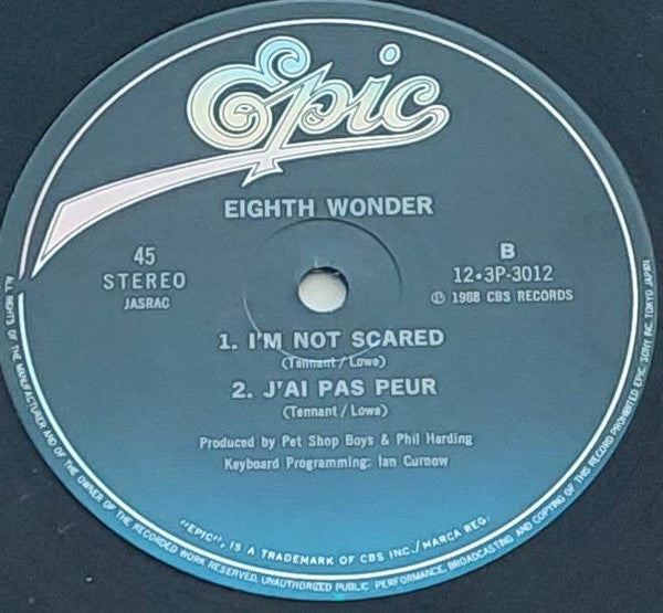 Eighth Wonder - I'm Not Scared (Vinyl, 12", Maxi-Single, Single) Near Mint (NM or M-) / Very Good Plus (VG+)