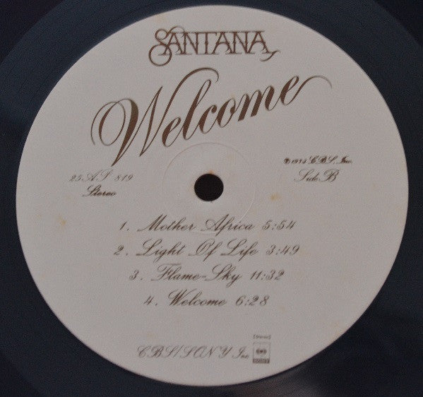 Santana - Welcome (Vinyl, LP, Album, Reissue) Very Good Plus (VG+) / Very Good (VG)